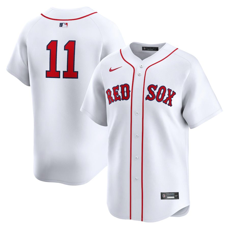 Men Boston Red Sox #11 Rafael Devers Nike White Home Limited Player MLB Jersey